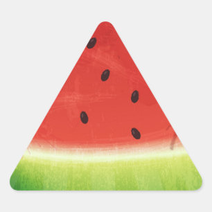 Süße Wassermalfarben-Wassermelone Riesige lustige  Dreieckiger Aufkleber