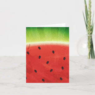 Süße Wassermalfarben-Wassermelone Riesige lustige  Karte