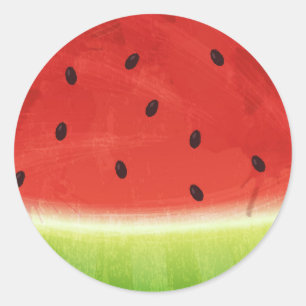 Süße Wassermalfarben-Wassermelone Riesige lustige  Runder Aufkleber