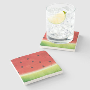 Süße Wassermalfarben-Wassermelone Riesige lustige Steinuntersetzer