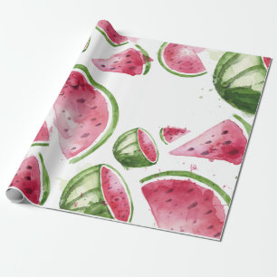 Süße Wassermelone im Wasserfarb-Stil  Geschenkpapier