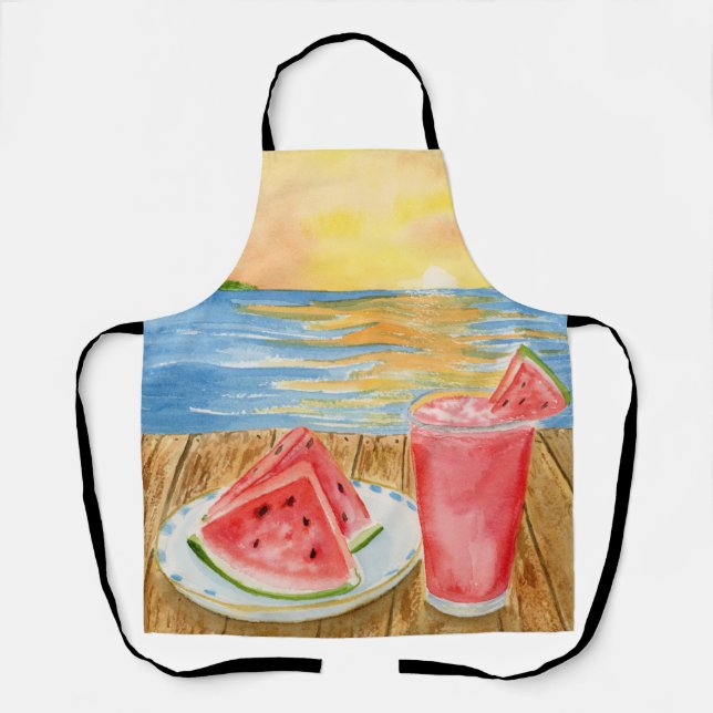 Süße Wassermelone Sommerzeit Schürze (Vorderseite)