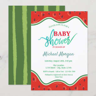 Süße Wassermelonen-Baby-Party Einladung