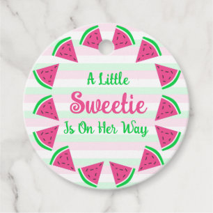 Süße Wassermelonen-Baby-Party Geschenkanhänger