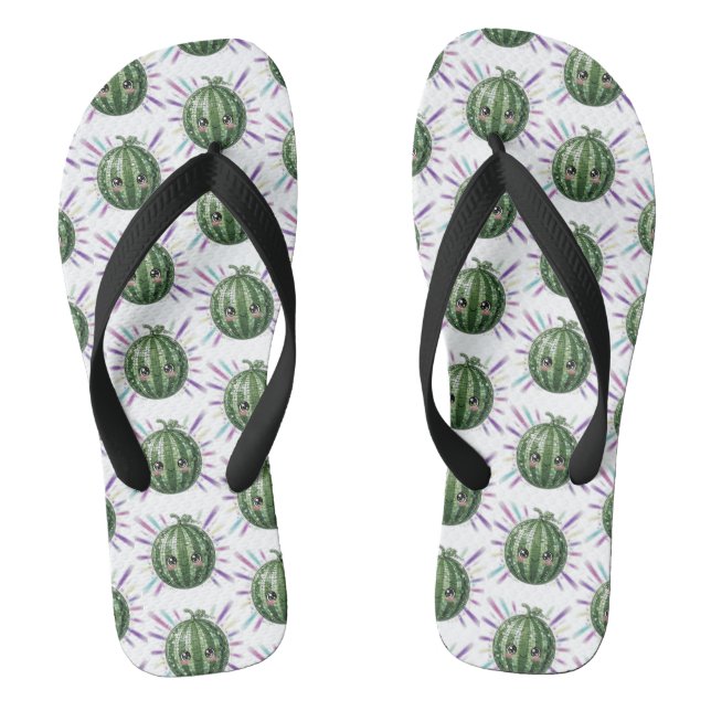 Süße Wassermelonen-Diskokugel Flip Flops (Fußbett)