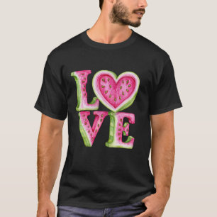 Süße Wassermelonen-Liebesherz-Gestaltung T-Shirt