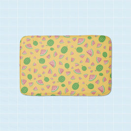 Süße Wassermelonen-Muster-gelbe Badematte