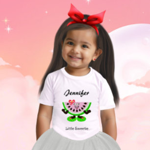 Süße Wassermelonen-Scheibe Kleine Süße Personalisi Baby T-shirt
