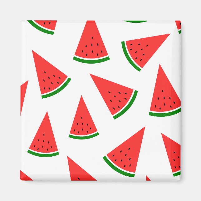 Süße Wassermelonen-Scheiben-Muster Magnet (Vorne)