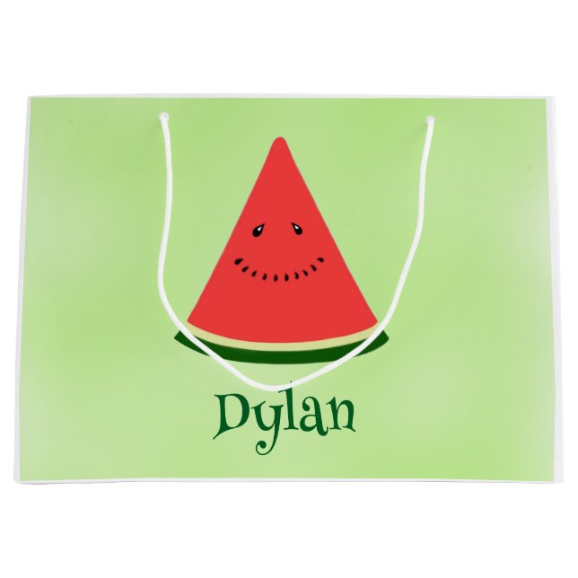 Süße Wassermelonen Sommer Personalisierte Geschenk Große Geschenktüte (Vorderseite)