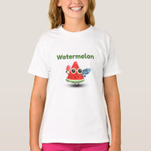 Süße Wassermelonen-Sommer-Strand-Charakter-Kunst