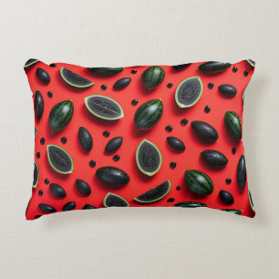 Süße Wassermelonenkerne Design Sommerfrucht🍉 Dekokissen