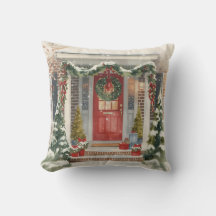 Süße Weihnachten-Veranda im Schnee