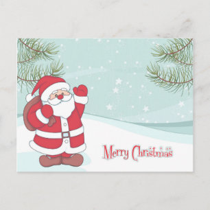 Süße Weihnachts-Cartoon-Postkarte Feiertagspostkarte