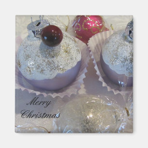 Süße Weihnachts-Cupcakes Magnet