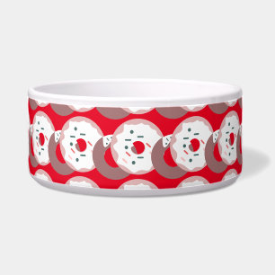 Süße Weihnachts-Donut-Sprinkles-Frosted-Katze-Hund Napf