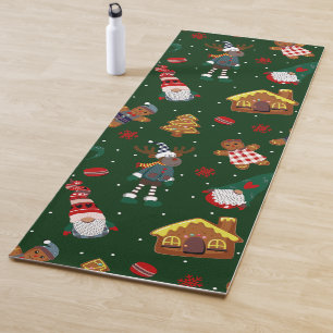 Süße Weihnachts-Gingerbread-Gnome-Rentiere-Party Yogamatte