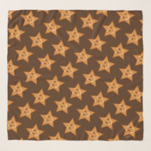 süße Weihnachts-Gingerbread Star Muster-Braun