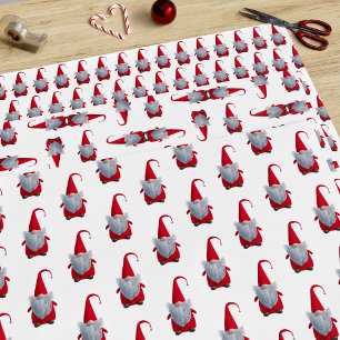 Süße Weihnachts-Gnom-Weihnachtspapier-Bogen Geschenkpapier Set