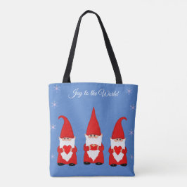Süße Weihnachts-Gnome auf Blau Tasche