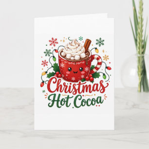 Süße Weihnachts-Heiße-Schokolade-Tasse Karte