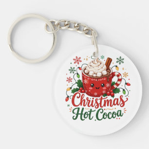 Süße Weihnachts-Heiße-Schokolade-Tasse Schlüsselanhänger