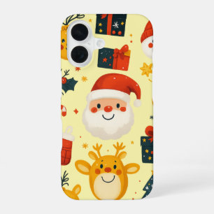 Süße Weihnachts-Illustration iPhone 16 Hülle
