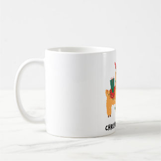 Süße Weihnachts-Llama-Illustration – Festliches Ho Kaffeetasse