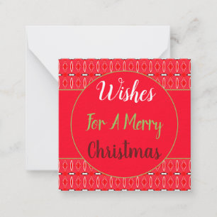 Süße Weihnachts-Mini-Notizkarte Mitteilungskarte