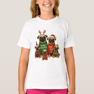 🎄 Süße Weihnachts-Möpse in festlichen Pullovern T-Shirt