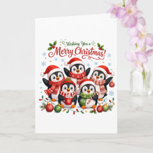 Süße Weihnachts-Pinguine Karte