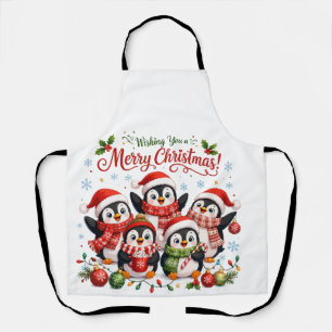 Süße Weihnachts-Pinguine Schürze