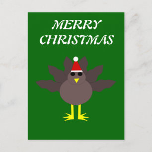 Süße Weihnachts-Pute Personalisierbare Postkarte