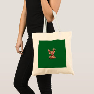 Süße Weihnachts-Rentier-T-Shirt für Kinder Urlau Tragetasche