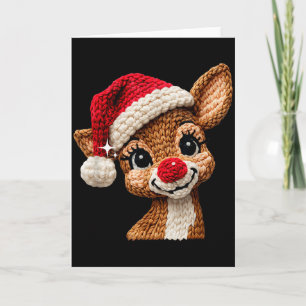 Süße Weihnachts-Rentiere häkeln lustiges Geschenk  Karte