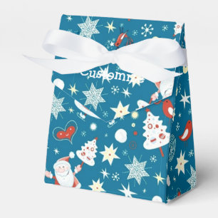 Süße Weihnachts-Santa-Muster-Zelt Favor Box Geschenkschachtel