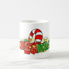 Süße Weihnachts-Schrift-Illustration –  Verwandlungstasse