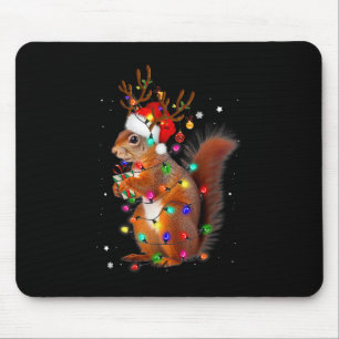 Süße Weihnachts-Squirrel-Lichter Rentiere Weihnach Mousepad