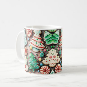 Süße Weihnachts- und Neujahrs-Zuckerkekse Kaffeetasse