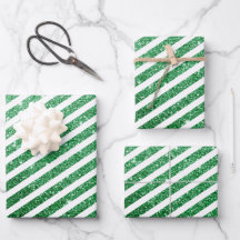 Süße Weihnachts-Zuckerrohr-Glitter grün gestreift
