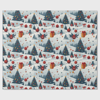 Süße Weihnachtsbäume Muster Geschenkpapier