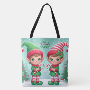 Süße Weihnachtselfen Tasche
