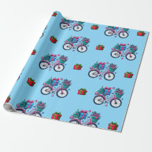 Süße Weihnachtsfahrräder Feiertags Rosa Blau Gesch