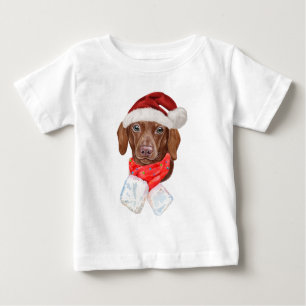 Süße Weihnachtsgeschenke für Dachshund-Liebhaber Baby T-shirt