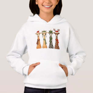 Süße Weihnachtsgiraffe Liebhaber Festliche Giraffe Hoodie