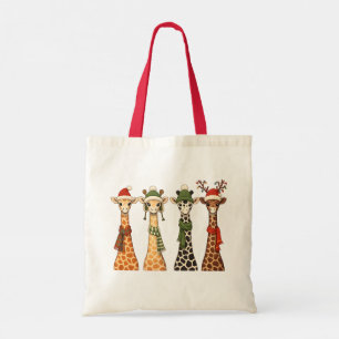 Süße Weihnachtsgiraffe Liebhaber Festliche Giraffe Tragetasche