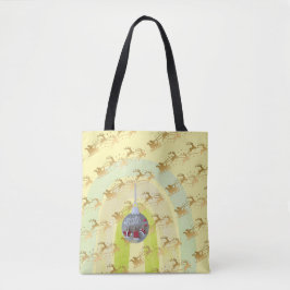 Süße Weihnachtsglocken-Linienkunst Tasche