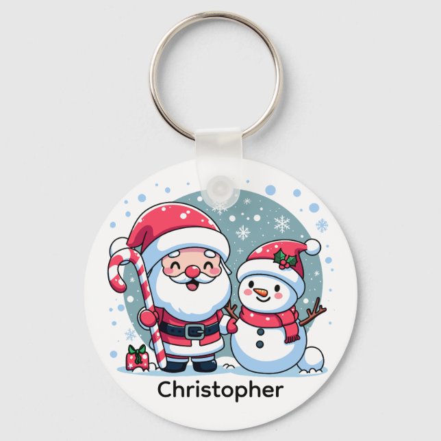 Süße Weihnachtskartoffel Maßanfertigung Schlüsselanhänger (Vorderseite)