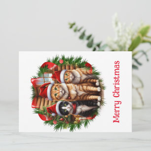 Süße Weihnachtskätzchen Karte