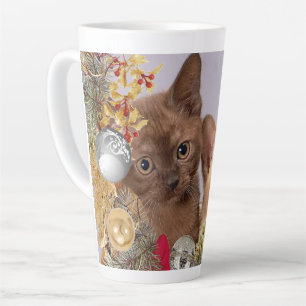 Süße Weihnachtskätzchen / Katzenliebhaber-Feiertag Milchtasse